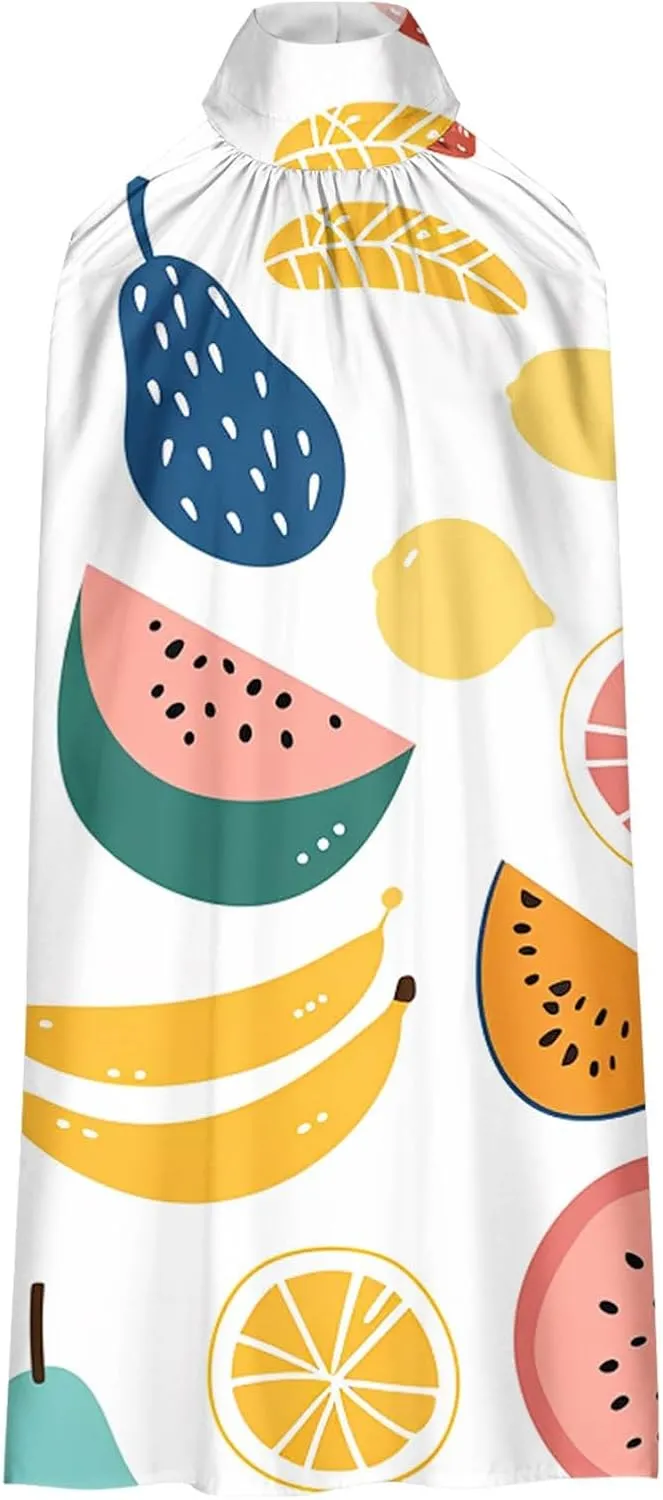 Women's Fashion Summer Dresses Elegant Turtleneck Dresses Vintage Print Sleeveless Dress Boho Vacation Dress Sundress