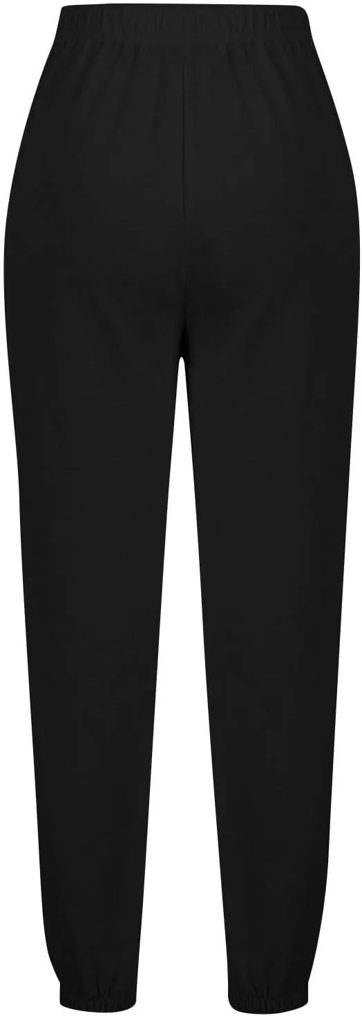 Womens Jogger Sweatpants Baggy Casual Capri Pants Oversized Straight Leg Sweatpants Comfy Athletic Joggers with Pocket