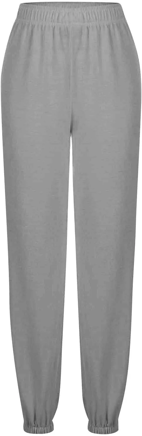 Womens Jogger Sweatpants Baggy Casual Capri Pants Oversized Straight Leg Sweatpants Comfy Athletic Joggers with Pocket