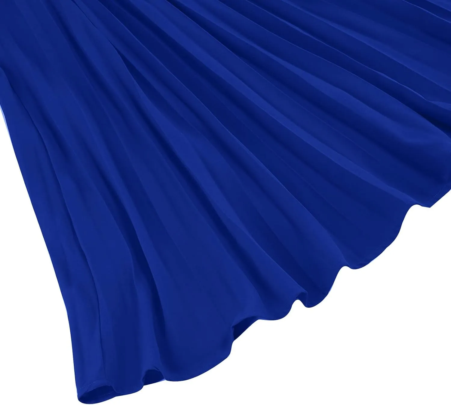 Women's Wrap Midi Dress Summer Causal Tie Waist Flowy A-Line Pleated Dress Elegant Evening Dress Cocktail Party Dress