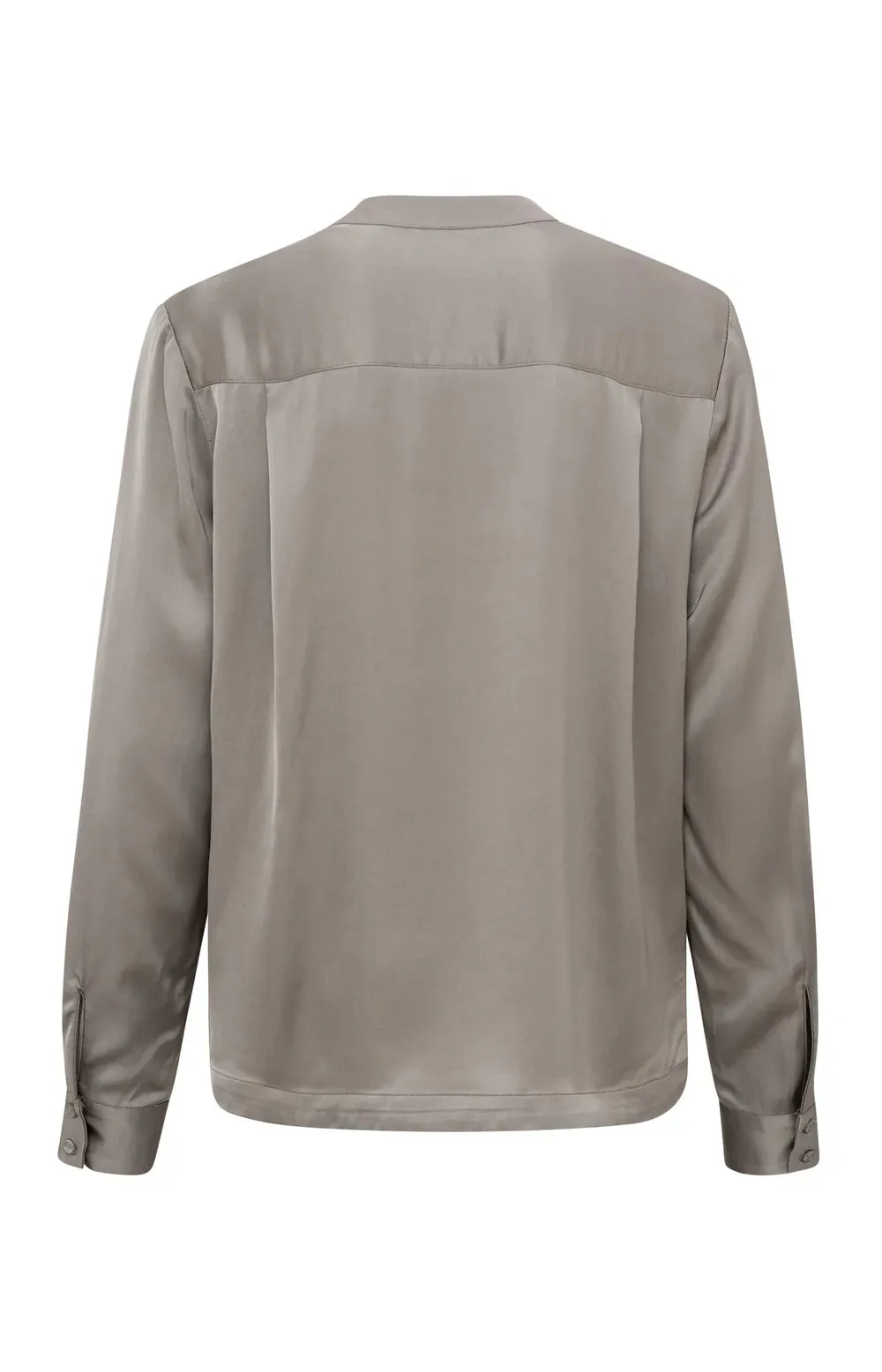 YAYA SATIN BLOUSE MOON ROCK DARK SAND